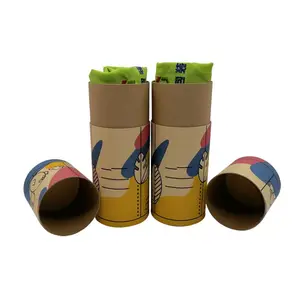 Tubes d'artisanat de marque privée personnalisés respectueux de l'environnement emballage vide de tube de papier de vêtement de cadeau de fond de teint pour t-shirt