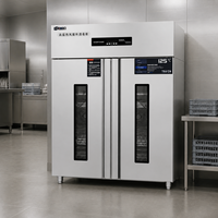 Armoire de désinfection à double porte, armoire de désinfection haute température 125°C à air chaud numérique pour la vaisselle de cantine
