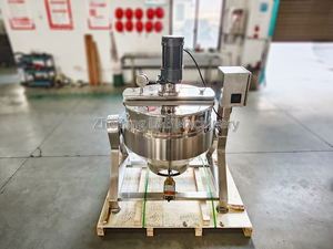 Hervidor de agua con doble camisa inclinable industrial con mezclador de raspador de pared/sartén hirviendo/Cocina - Product Image 4