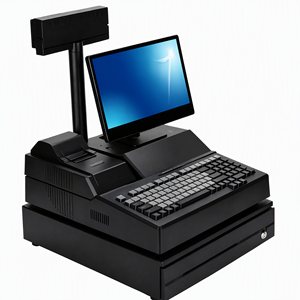 Professional 13.3 Inch Supermarket Billing Machine Integrated Keyboard Thermal <b>Printer</b> and Metal Cash Drawer POS System Hardware - Product Image 1