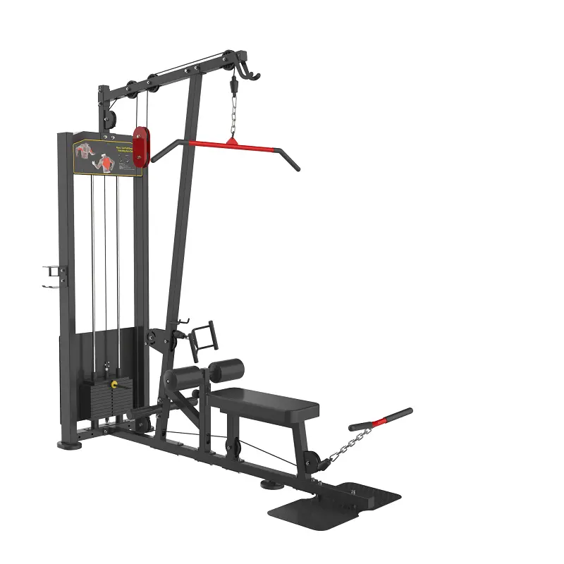 En kaliteli Fitness salonu makinesi oturmuş Fitness aleti Lat Pulldown makinesi düşük sıra makinesi