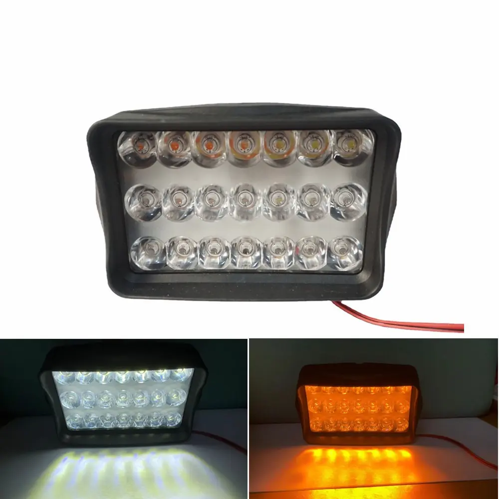 Nhà Máy Giá xe máy Đèn Pha Led ánh sáng tại chỗ 21 hạt ánh sáng xe máy hoặc xe tải lái xe phụ trợ worklight CE 75 IP65 8000