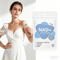 Patch de soutien métabolique NAD Plus avec logo personnalisé OEM, patch NAD+ pour un vieillissement sain, fabricant de suppléments