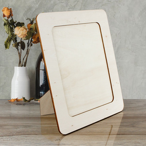 Cadre photo fait à la main en bois bricolage fait à la main enfants cadre photo en bois carré cadre photo de bureau - Product Image 4