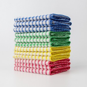 Serviettes de cuisine épaisses, absorbantes, sans peluches, 100% coton, motif rectangulaire en treillis, pour casseroles et poêles - Product Image 1