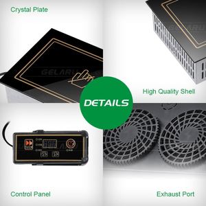 2000W <span class=keywords><strong>220V</strong></span> tự chọn ấm hơn duy nhất công suất thấp mini đen bếp di động cảm ứng với tấm gốm thủy tinh - Product Image 6