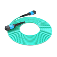 Cavalier à fibre optique multimode MPO/MTP3 à 16 cœurs Longueur personnalisée 3 m/5m/10m Cordon de raccordement à fibre optique à prix d'usine MPO 16 cœurs