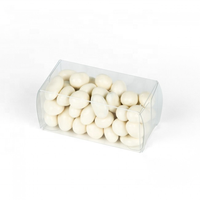 Emballage de boîte pliante en plastique transparent pour bonbon cadeau de mariage