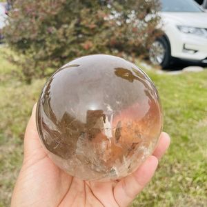 Boule <span class=keywords><strong>de</strong></span> Quartz <span class=keywords><strong>fumé</strong></span> en <span class=keywords><strong>cristal</strong></span> <span class=keywords><strong>fumé</strong></span> naturel, sphère polie Brownen pour la décoration <span class=keywords><strong>de</strong></span> la maison, vente en gros - Product Image 3