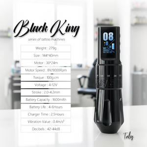 Macchinetta per Tatuaggi Wireless Professionale XNET 370 con Motore e Corsa Regolabile 2.0-4.2mm per Principianti e Artisti del Body Art - Product Image 6