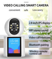 Caméra IP sans fil 1080P avec écran LCD HD de 2,8 pouces, vision nocturne, musique bidirectionnelle, pour surveiller bébé et animaux domestiques