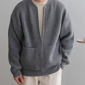 Custom Men Cardigan <strong>Knit</strong> <strong>Sweater</strong> for Male Men <strong>Knit</strong> <strong>Sweater</strong> Winter Full Zip Cardigan for Men Zipper Cardigan <strong>Sweater</strong> - Product Image 3