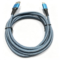 Câble USB-A vers Type-C en nylon tressé, charge rapide, cordon de données avec protection anti-tension renforcée pour téléphone portable Togudu T-255