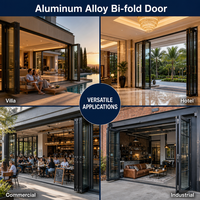 Ventana Corredera Panorámica de Aluminio de Diseño Moderno Personalizada, Ventana Abatible y Plegable para Patio