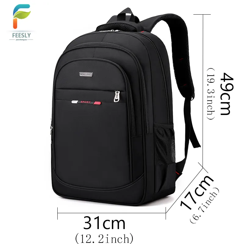 स्कूल यूनिसेक्स फैशन बैग काले स्कूल बैग 1680d क्षमता कस्टम लोगो यात्रा निविड़ अंधकार रूकसाक लैपटॉप बैग