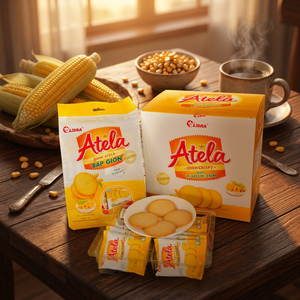 Biscuits croustillants au maïs 228g saveur crème salée, fins et croustillants, en sachet, vente en gros, ODM, OEM, service d'échantillonnage direct usine - Product Image 1