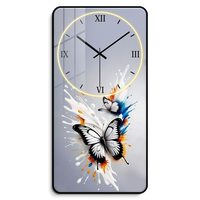 Horloge murale abstraite pour maison moderne peinture cristal porcelaine objet suspendu toile prise en charge nature morte cadre photo murale