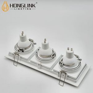 Forma <span class=keywords><strong>de</strong></span> tira Foco <span class=keywords><strong>de</strong></span> tres cabezales Foco LED Techo interior Empotrado GU10 Foco LED Casa <span class=keywords><strong>de</strong></span> iluminación - Product Image 3