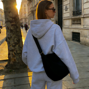 Sudadera con Capucha de Alta Calidad y Bajo Costo al por Mayor, Sudadera Holgada con Hombros Caídos, Forro Polar Grueso, Sudadera con Logotipo Personalizado para Mujer - Product Image 3