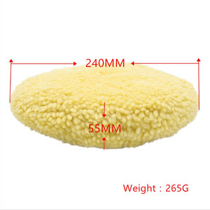 Double-Sided Wool <b>Polishing</b> Disc 240Mm With Threaded Hole High Density For <b>Car</b> Detailing - Product Image 2