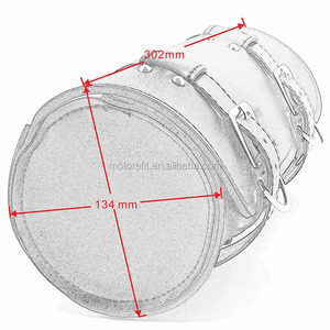 Motorefit-Bolsa de herramientas para horquilla delantera de cuero PU para motocicleta, alforja de equipaje para Harley, Chopper, Bobber Cruiser - Product Image 5