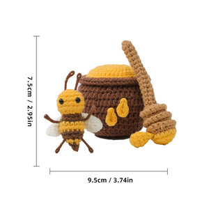 <b>Beginners</b> <b>Knitting</b> <b>Kit</b> <b>for</b> Adults and Kids Bees Crochet <b>Kits</b> with Easy Peasy Yarn and Step-by-Step Video Tutorials - Product Image 2
