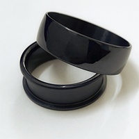 Noyau vierge d'anneau en céramique rainuré simple MACHO 4mm 6mm 8mm pour la fabrication d'anneau de santé intelligent NFC