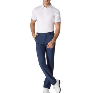 Pantalons d'été slim pour hommes, personnalisés en gros, respirants, extensibles, longs, taille mi-haute, légers, style décontracté, coupe droite - Product Image 1