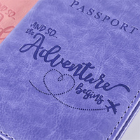 Portefeuille de voyage en cuir PU avec impression de logo personnalisé, porte-cartes et emplacement pour billets, porte-passeport