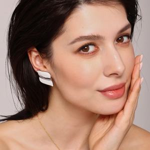 Boucles d'oreilles tendance en acier inoxydable de haute qualité, bijoux de mode, boucles d'oreilles en acier inoxydable 316 pour femmes - Product Image 3