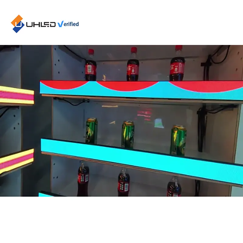 Indoor GOB P1.5 Stretch Bar Screen Retail Store Advertising Smart Shelf LED Display Screen HD LED Display Shelf Screen