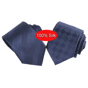 Toptan özel ipek İtalya şık yüksek kalite klasik desen kravat takım aksesuarları moda saf ipek kravatlar için Mens