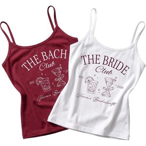 Custom Bachelorette Party Spaghetti Strap Tank <b>Top</b> Personalized <b>Bride</b> Squad Cami Women's Bridal Shower Wedding Gift - Product Image 1