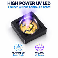 Émetteur céramique SMD 3535 fiable, 0,6W 5V 6V 100mA 10mW 18mW, source à spectre étroit 311nm, LED ultraviolette