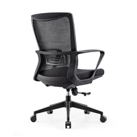 Ensemble table et chaise de bureau Foshan Maiteshi, chaise de bureau en maille noire pour personnel avec accoudoirs fixes