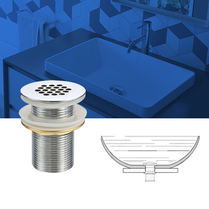 Nút chặn bồn rửa phòng tắm bật lên có lưới lọc tóc tích hợp, phù hợp với nhiều loại chậu, chất liệu đồng thau và thép không gỉ - Product Image 3