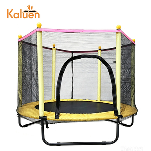 Trampolín Redondo para Interiores, Tapete <span class=keywords><strong>de</strong></span> Tela Elástica <span class=keywords><strong>de</strong></span> Polipropileno para Brincar, Negro, 10 pies, 16 pies - Product Image 1