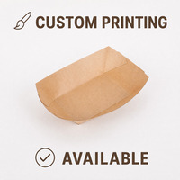 Boîtes en papier kraft en forme de bateau, barquettes alimentaires jetables en gros, personnalisables, de qualité alimentaire, résistantes à la graisse, pour frites et nachos, vente en gros