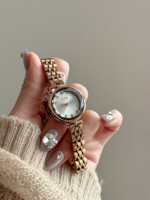Montres pour femmes Scottie 9341, personnalisées, uniques, pour seniors, quartz, étanches, fleurs, acier inoxydable, verre Citizen, tendance