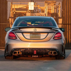 RT Phong Cách Sợi Carbon Thân Cây Spoiler Phía Sau Cánh Đối Với Mercedes Benz C-<span class=keywords><strong>Class</strong></span> C63S W205 Coupe 2015 2021 Dính Xe Phía Sau Cánh - Product Image 6