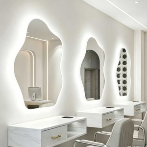 Support de miroir pour salon de coiffure Deauty avec éclairage intégré, miroir mural exclusif pour salon de coiffure - Product Image 6