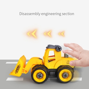 Nouveau design de puzzle DIY, véhicule d'ingénierie détachable, <span class=keywords><strong>camion</strong></span> de pompiers, jouet pour enfants, voiture, excavatrice coulissante - Product Image 4