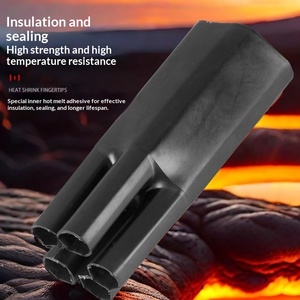 <span class=keywords><strong>Manchon</strong></span> thermorétractable 1KV pour câble d'alimentation basse tension - Utilisation électricienne, température de travail <span class=keywords><strong>125</strong></span>°C, conception à cinq doigts, cœur renforcé - Product Image 3