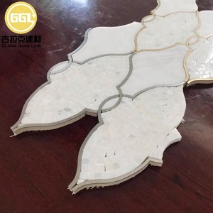 Mosaicos Metálicos con Incrustaciones de Mármol Blanco Estilo <span class=keywords><strong>Árabe</strong></span> Personalizados para Spa, Retiro, Boutique, Sala de Exposiciones y Decoración Artística de Interiores - Product Image 2
