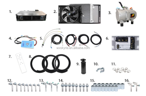 Kit de climatisation électrique universel 12V/24V sous le tableau de bord pour camion, camping-car, petite <span class=keywords><strong>voiture</strong></span> classique - Product Image 2