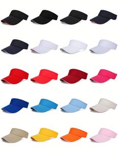 Custom Print Logo Embroidered Sandwich Sport <b>Sun</b> Visor <b>Hats</b> Cotton Extra Long Brim Empty Top Baseball Cap for Women <b>Men</b> - Product Image 1