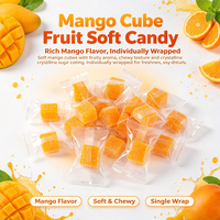 Bonbons gélifiés moelleux et sucrés au goût mangue tropicale, sachet de 1 kg en vrac pour les fêtes d'enfants et les friandises quotidiennes