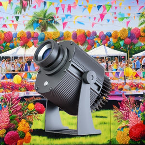 Biểu tượng tùy chỉnh văn bản <span class=keywords><strong>LED</strong></span> chiếu ánh sáng tự động thay đổi màu tường sàn Spotlight quảng cáo cho trung tâm mua sắm cửa hàng IP65 đánh giá - Product Image 1