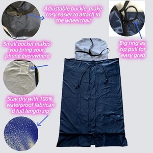 Outdoor Wind proof Water proof Adult Rollstuhl <span class=keywords><strong>Roller</strong></span> Warm Cover Bein Knie <span class=keywords><strong>decke</strong></span> mit Reiß verschluss - Product Image 5