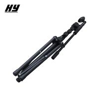 Support de microphone portable pour enregistrement en direct, design pliable verticalement, métal noir, usage professionnel, Huayun HY-601-2